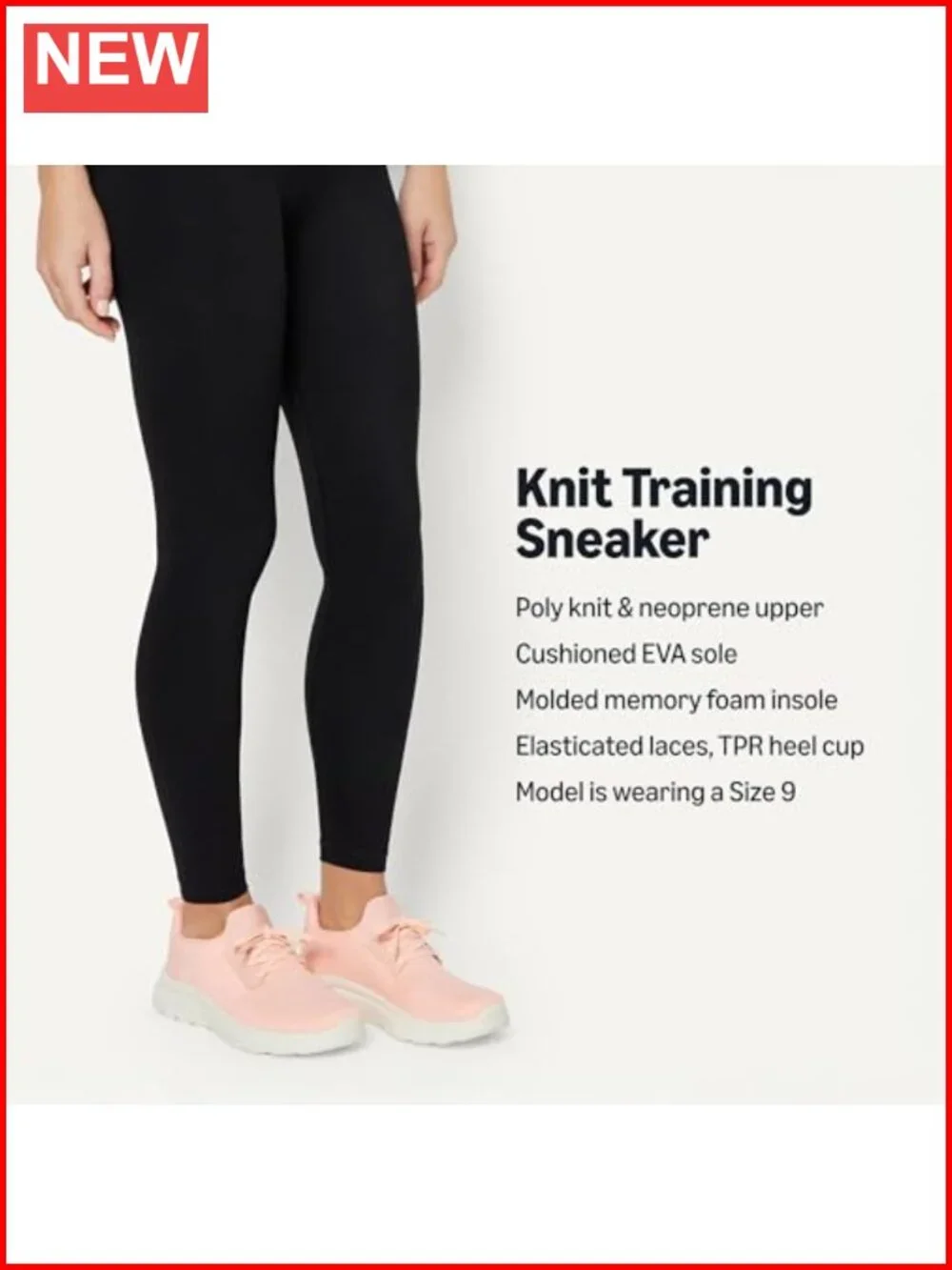 Lightweight Knit Cross Trainer Sneakers with Memory Foam Insole